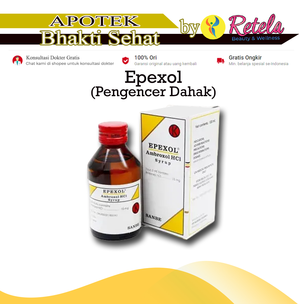 Jual EPEXOL 15MG SYRUP 120ML/Ambroxol/Pengencer Dahak/Batuk Berdahak ...