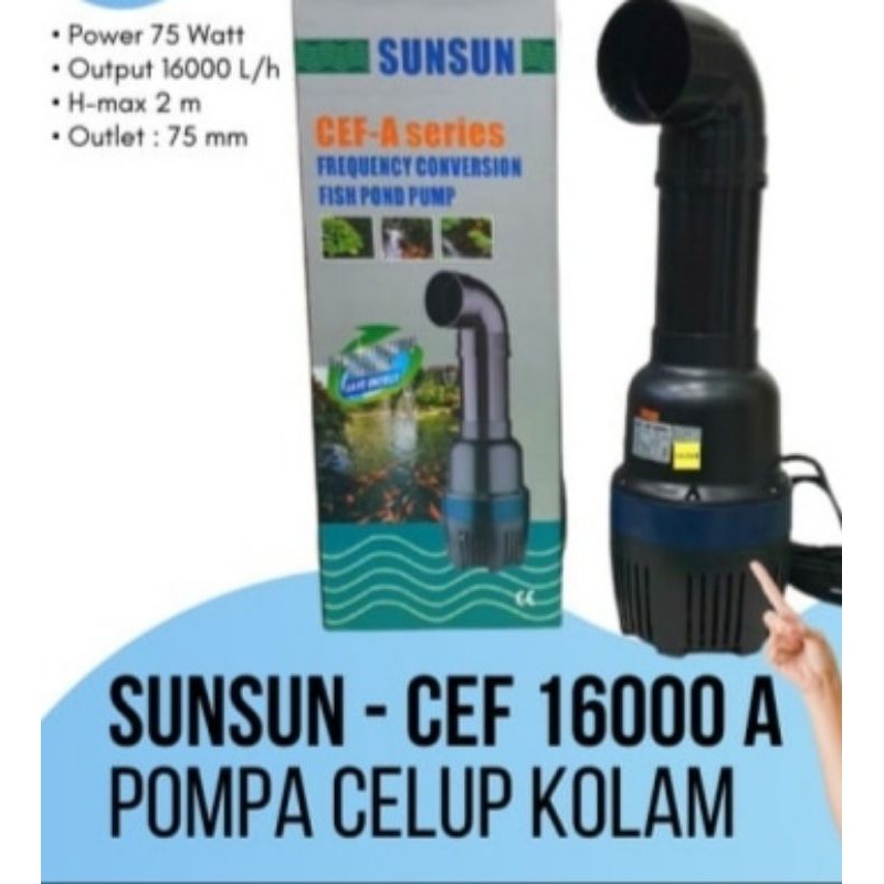 Jual POMPA KOLAM TAMBAK IKAN CEF 16000 A | Shopee Indonesia