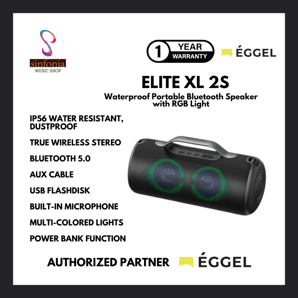 Jual Eggel Elite Xl S Waterproof Portable Bluetooth Speaker With Rgb Light Shopee Indonesia