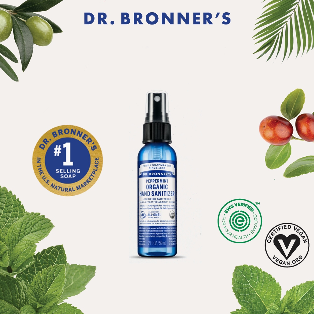 Jual Dr. Bronner's Hand Sanitizers Organik Peppermint Anti Bakteri 59