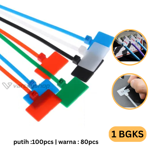 Jual Label Marker Kabel Tis Cable Ties Name Tag Label Tali Pengikat ...