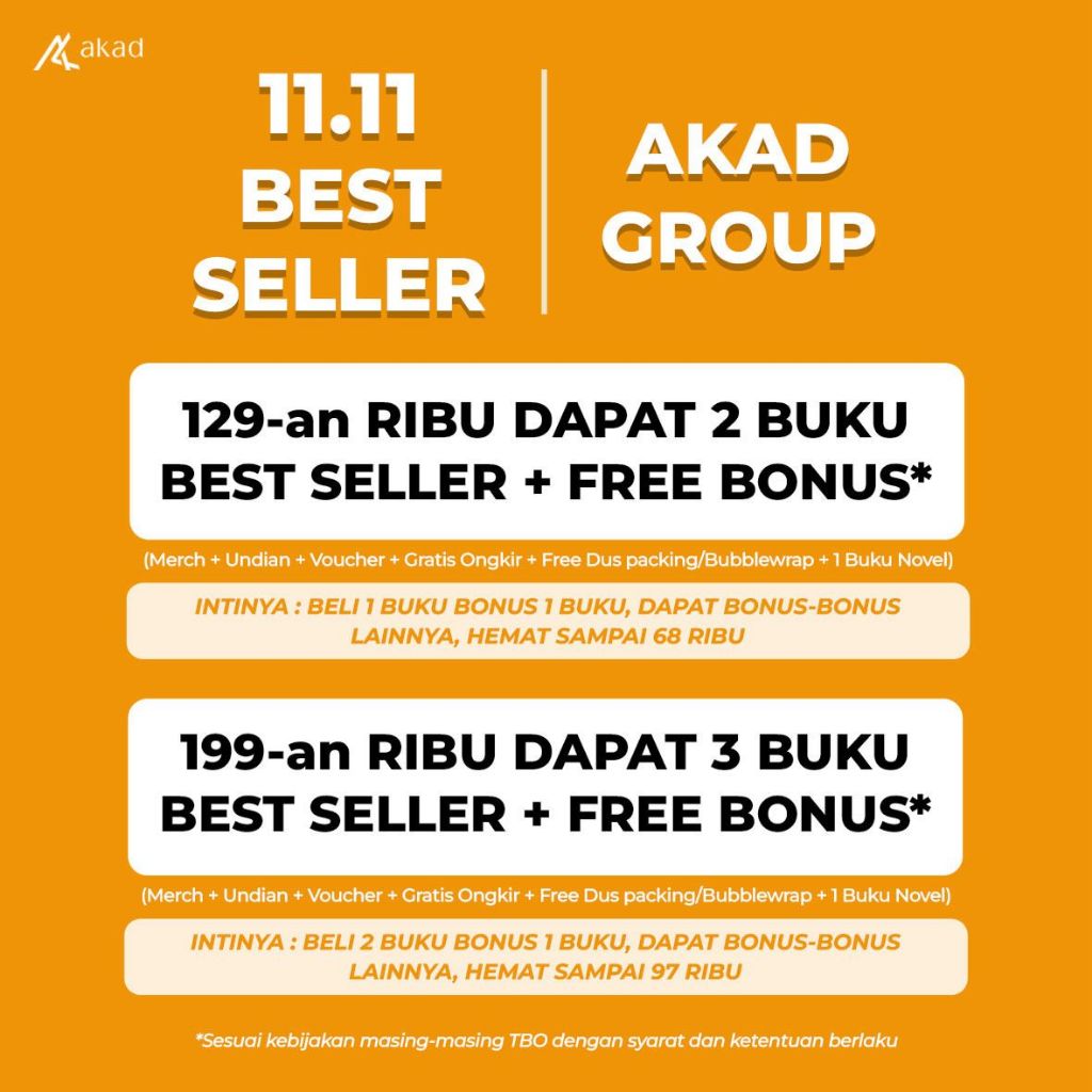 Jual (KHUSUS PEMBELIAN 2 BUKU) Promo 11.11 Buku Best Seller Terbitan ...