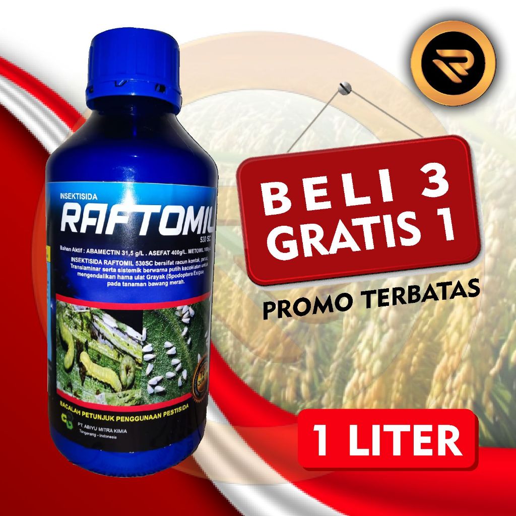 Jual RAFTOMIL 530SC 1LITER INSEKTISIDA ABAMEKTIN ASEFAT METOMIL ...