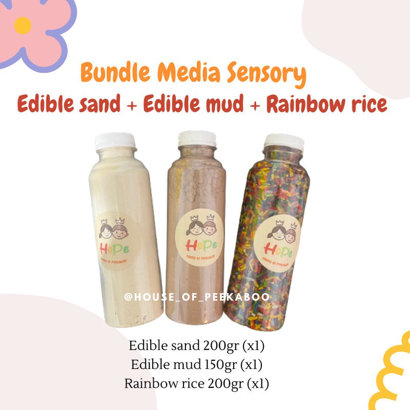 Jual Bundle media sensori / sensory media / rainbow rice / edible mud ...