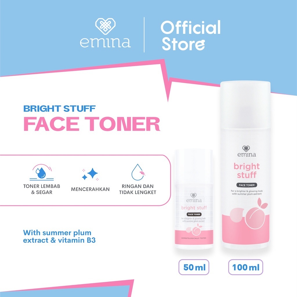 Jual Emina Bright Stuff Face Toner | Toner Wajah Emina | Shopee Indonesia