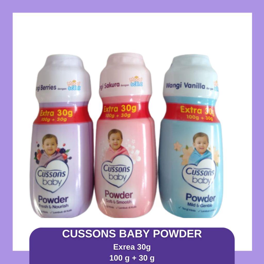 Jual cussons baby powder 100 gr+30gr | Shopee Indonesia