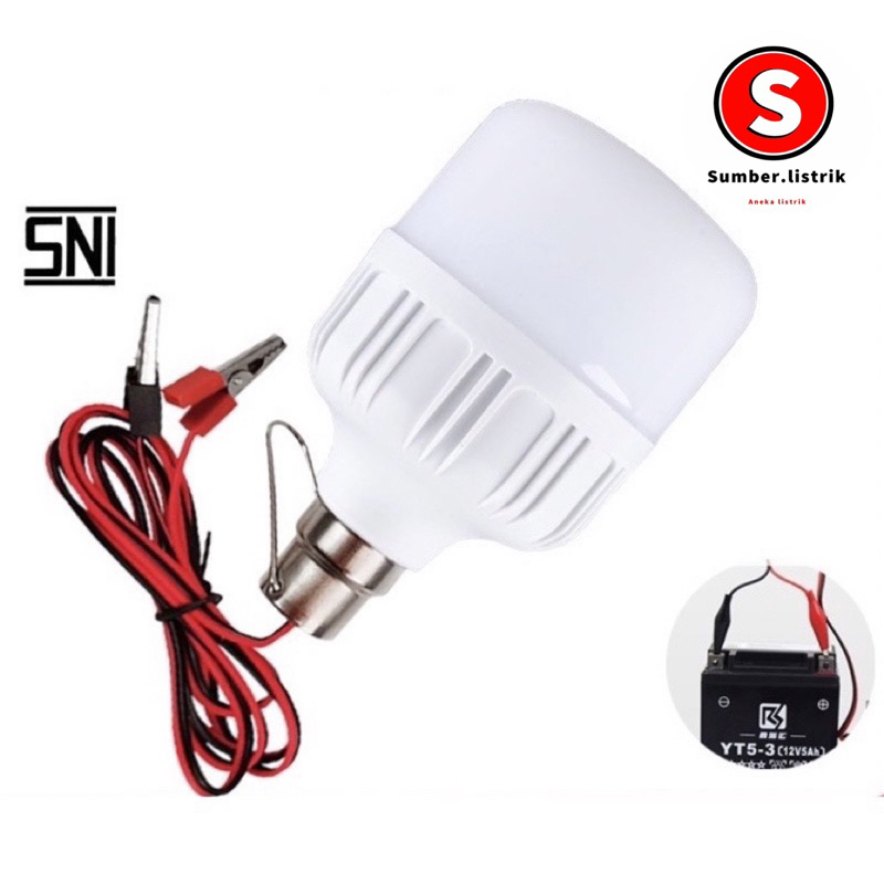 Jual Lampu Bohlam LED DC 12v 5w 10w 15w 20w 25w 30w/LAMPU AKI GARANSI ...