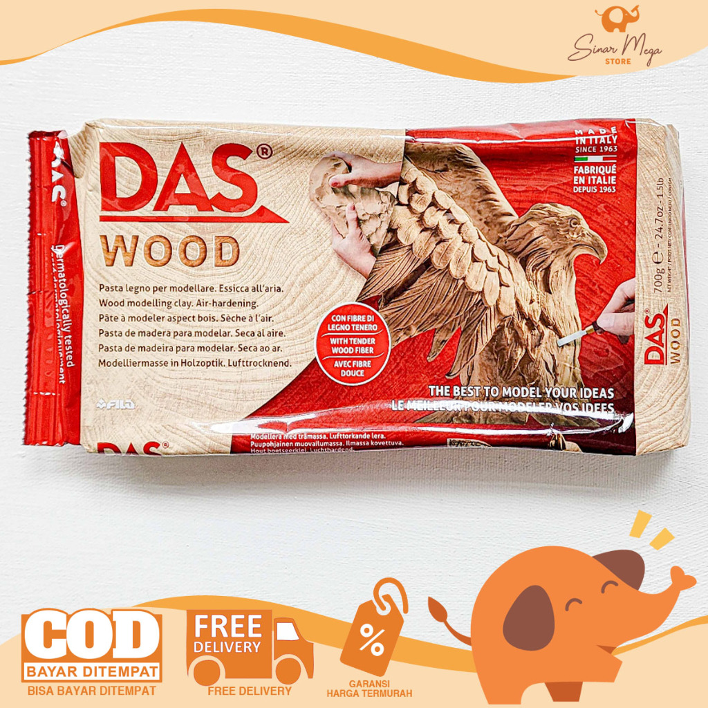 PASTA LEGNO PER MODELLARE - DAS WOOD 700GR.