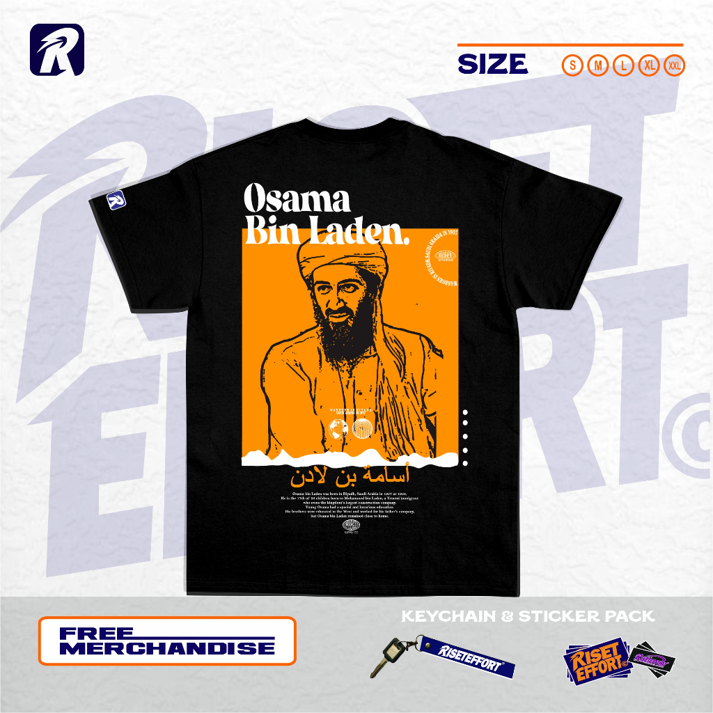 Jual Kaos Osama bin laden Kaos muslim Kaos dakwah Kaos islami Kaos distro  pria combed sablon plastisol