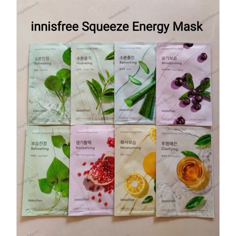 Jual INNISFREE Squeeze Energy Mask 22ml(Exp2026) Shopee Indonesia