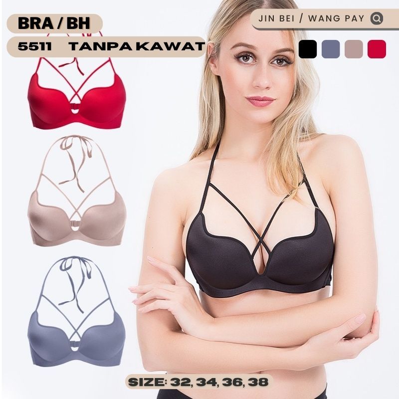 Jual Bra Bh Wanita 5511 Busa Tebal Import Push Up Sport Pakaian Dalam