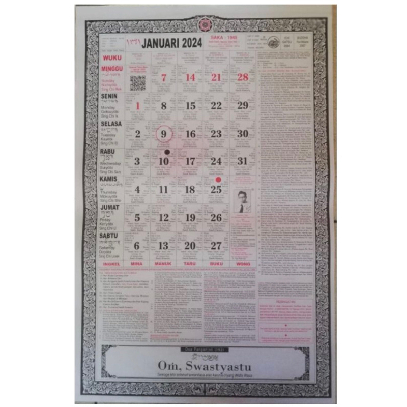 Jual kalender bali 2024 bambang gede rawi | Shopee Indonesia