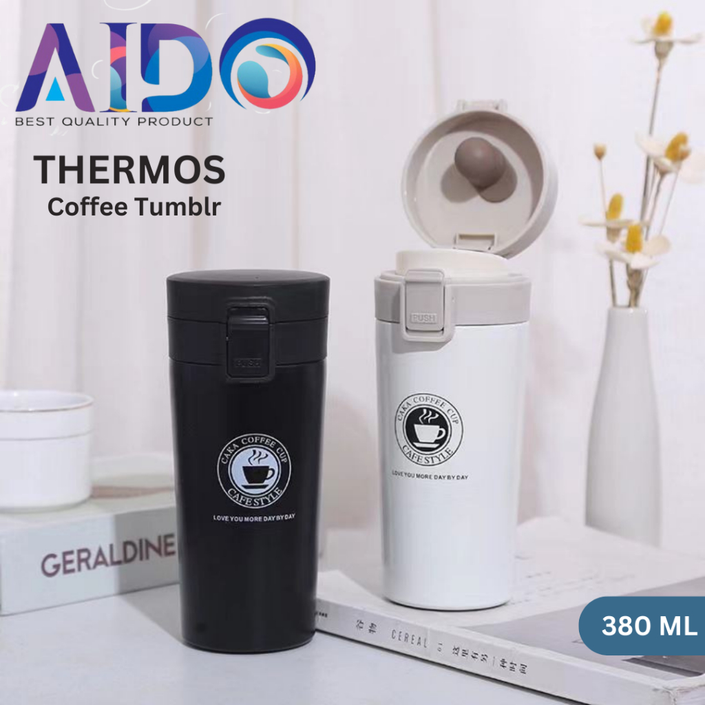 Jual Termos Kopi Coffe Cup Travel Mug Tahan Air Panas And Dingin Vacuum 380 Ml 8380 Shopee 5349