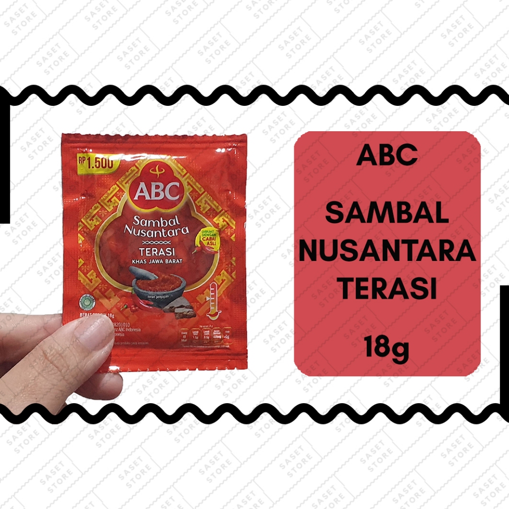 Jual Abc Sambal Nusantara Terasi 18g Sachet Bumbu Dapur Masak Shopee