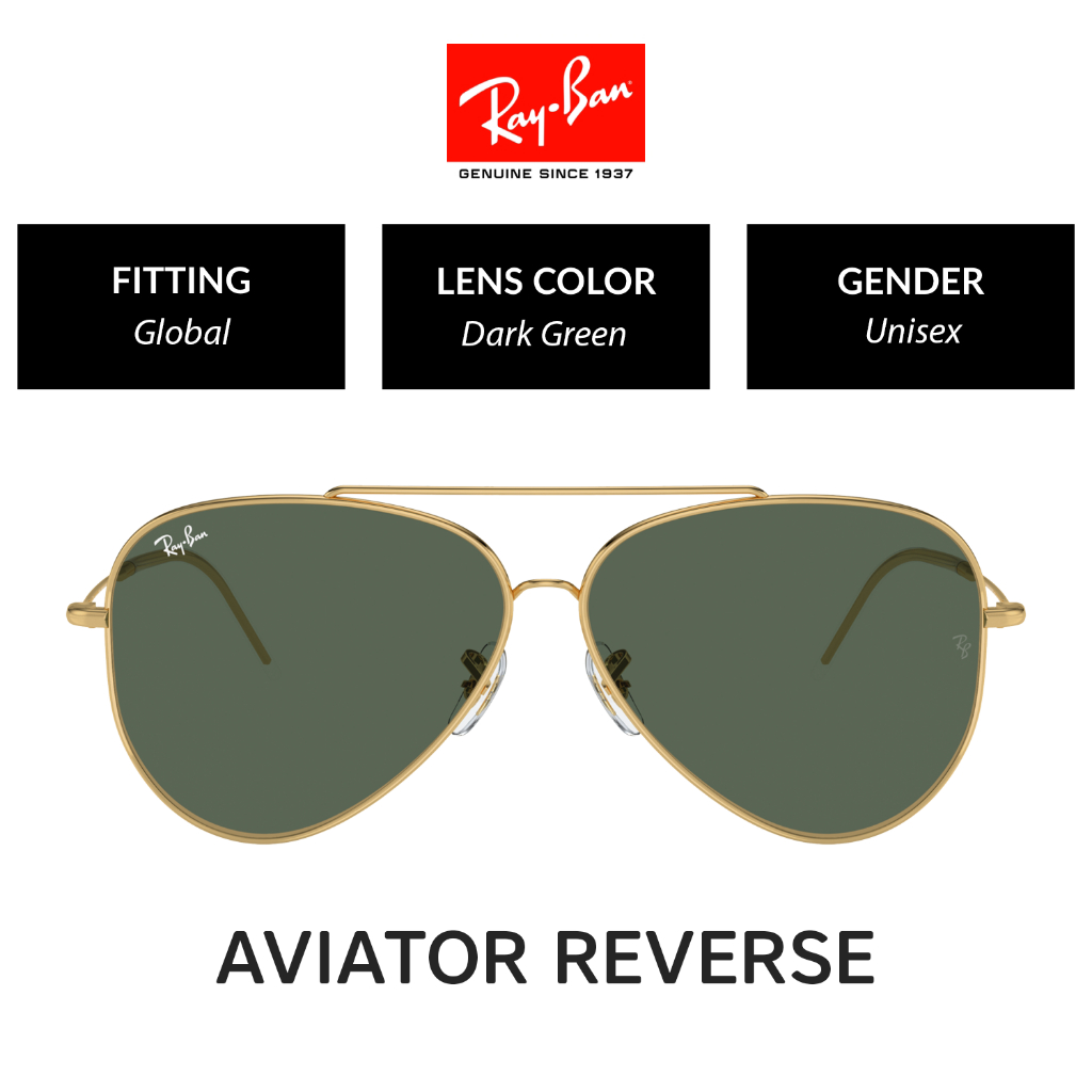 Jual RAY-BAN AVIATOR REVERSE | RBR0101S 001/VR | Global | Sunglasses ...