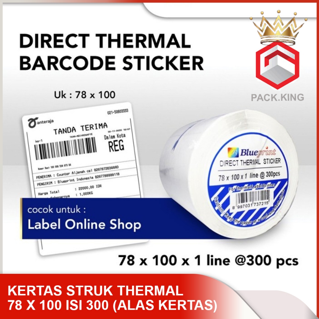 Jual Kertas Label Sticker Resi Thermal Barcode X Mm Gulung Isi Pcs Resi Thermal