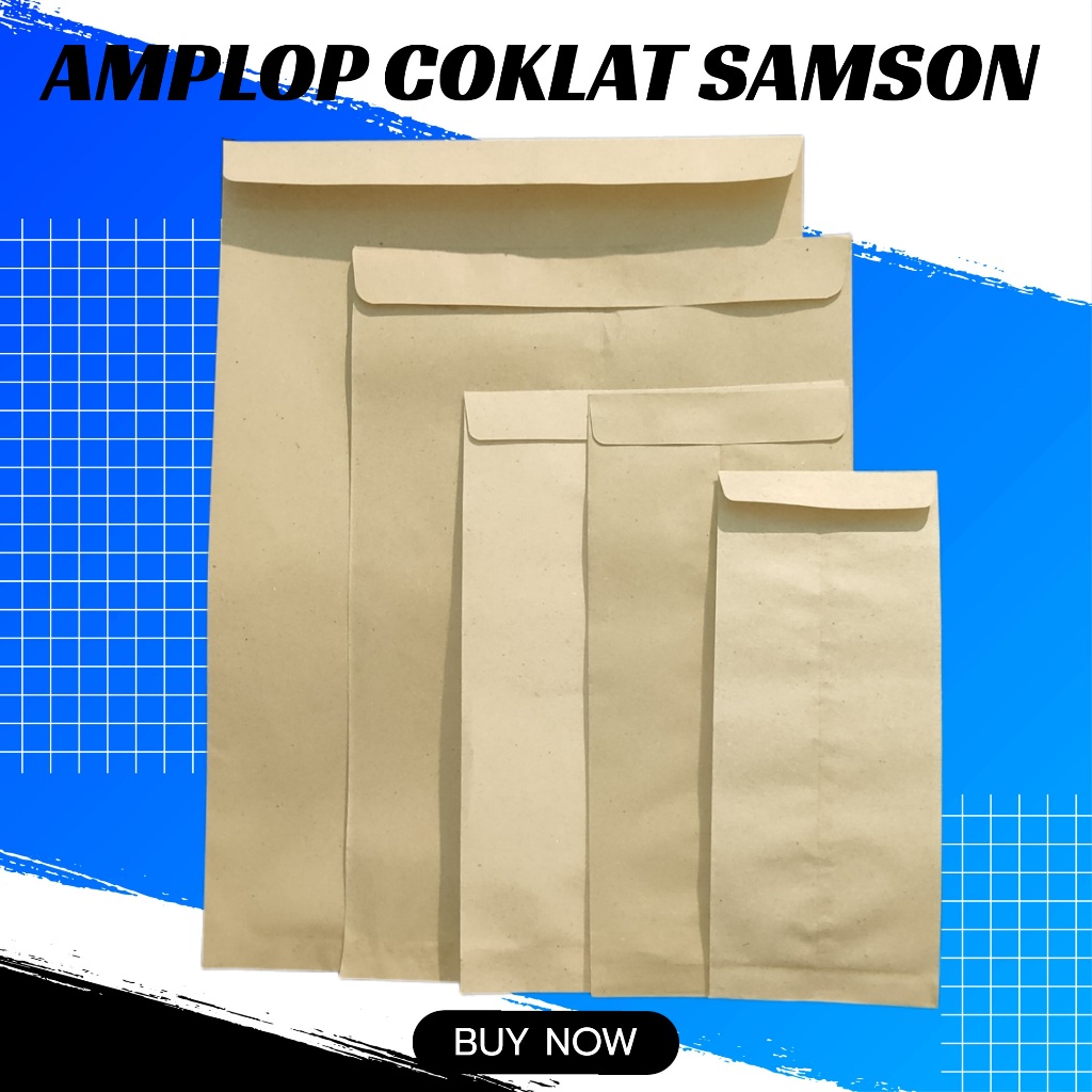 Jual AMPLOP COKLAT SAMSON ISI 100 LEMBAR/ AMPLOP COKLAT (A B C ...