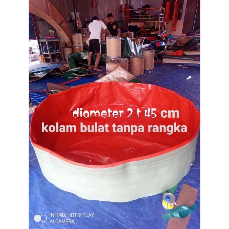 Jual Kolam Terpal Bulat Tanpa Rangka A Korea Ukuran Diameter Meter