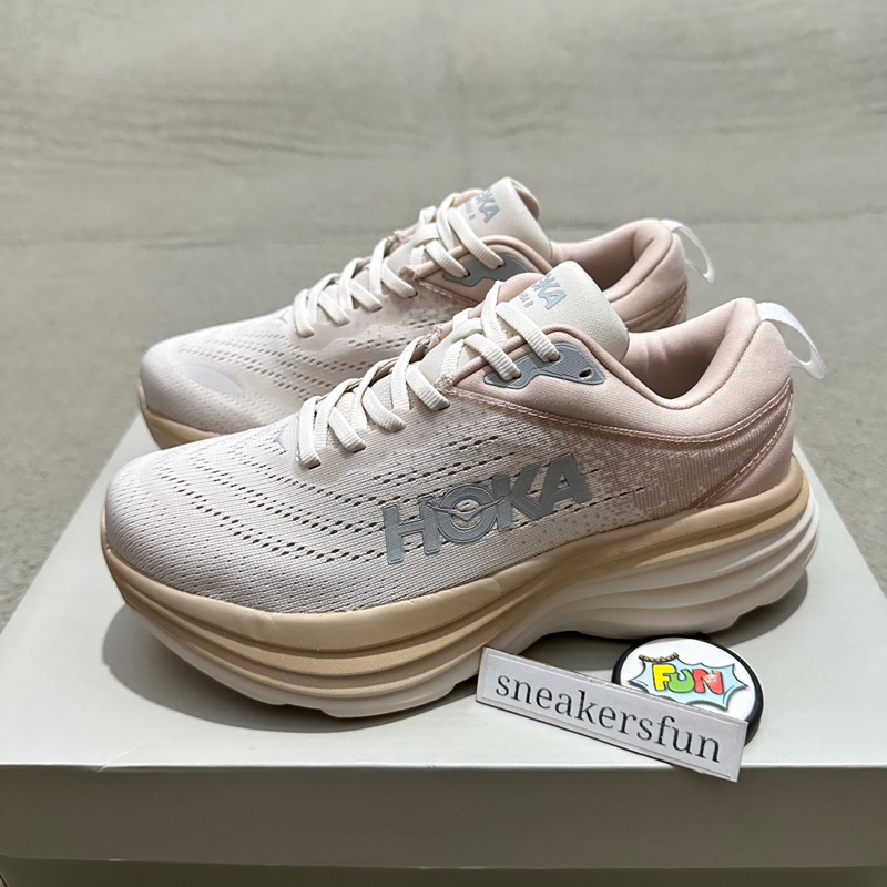 Jual HOKA ONE ONE BONDI 8 SAND EGGNOG PREMIUM ORIGINAL | Shopee Indonesia