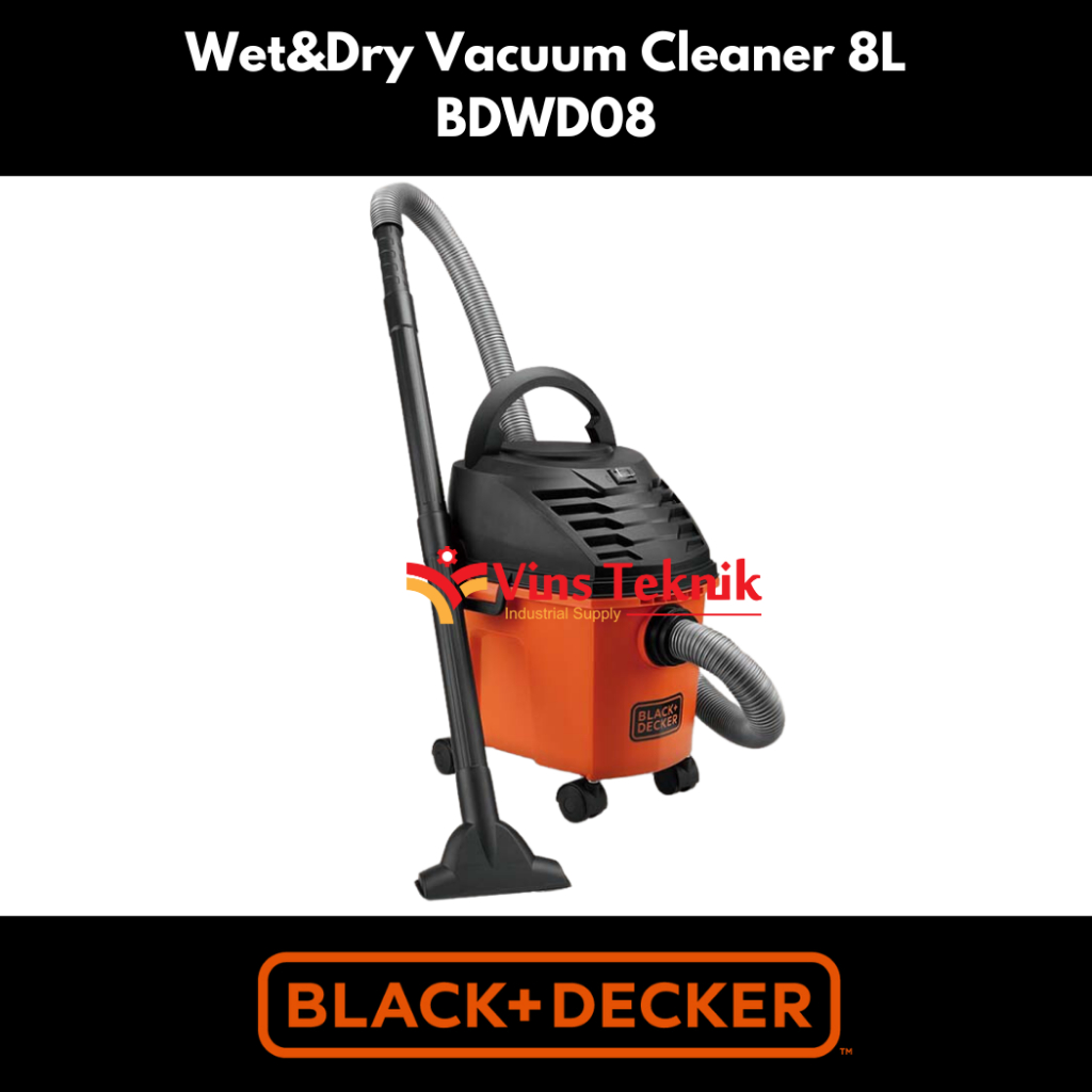 Jual Vacuum Cleaner 1000W Wet&Dry Black+Decker BDWD08 BDWD Shopee