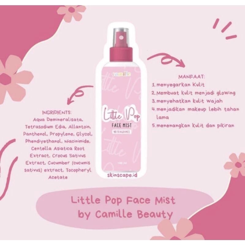 Jual CAMILLE LITTLE POP FACE MIST ISI 100 ML Shopee Indonesia