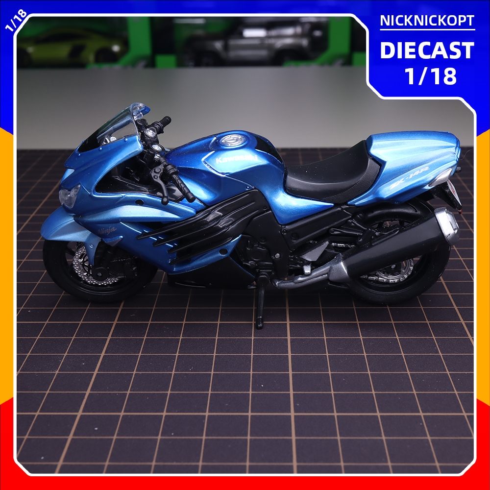 Jual Maisto 1:18 Kawasaki Ninja ZX-14R ZX14R Diecast Skala 1:18