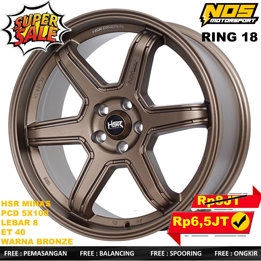 Jual Velg Racing HSR MINAS Mobil Veloz, New Xenia, New Avanza Ring 18 ...