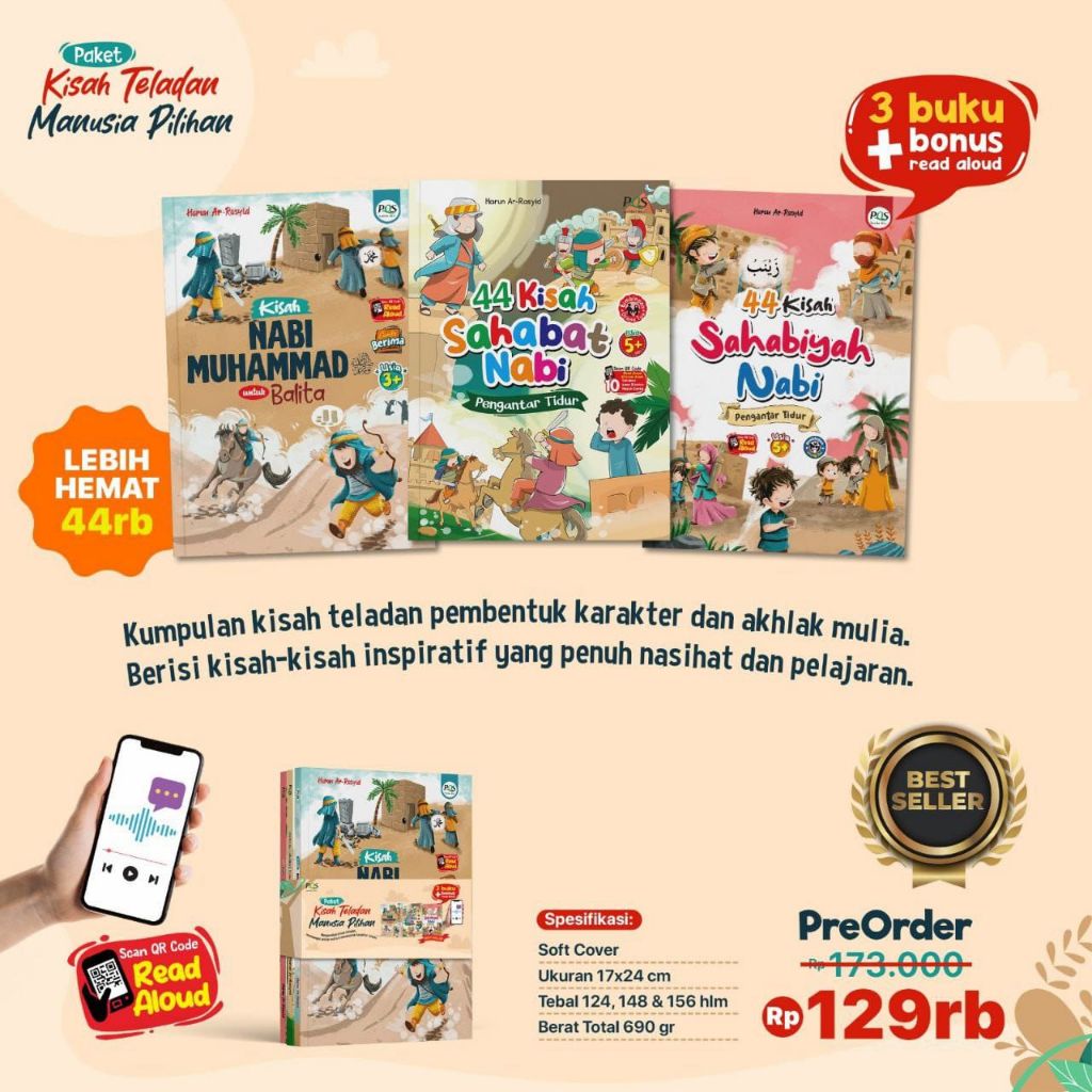 Jual PAKET Kisah Pengantar Tidur ( 3 Buku ) KISAH TELADAN MANUSIA ...