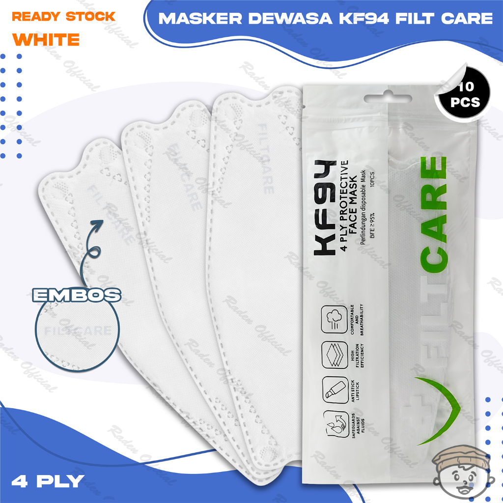 Jual Masker KF94 MOUSON 4Ply Isi 10Pcs Putih White Korea KF94 4 Ply