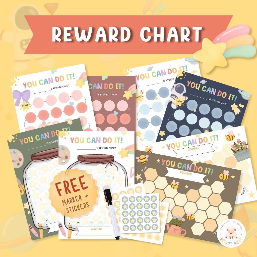 Jual Reward Chart Anak Wipe And Clean Reusable Sticker Responsibility Chart Shopee Indonesia