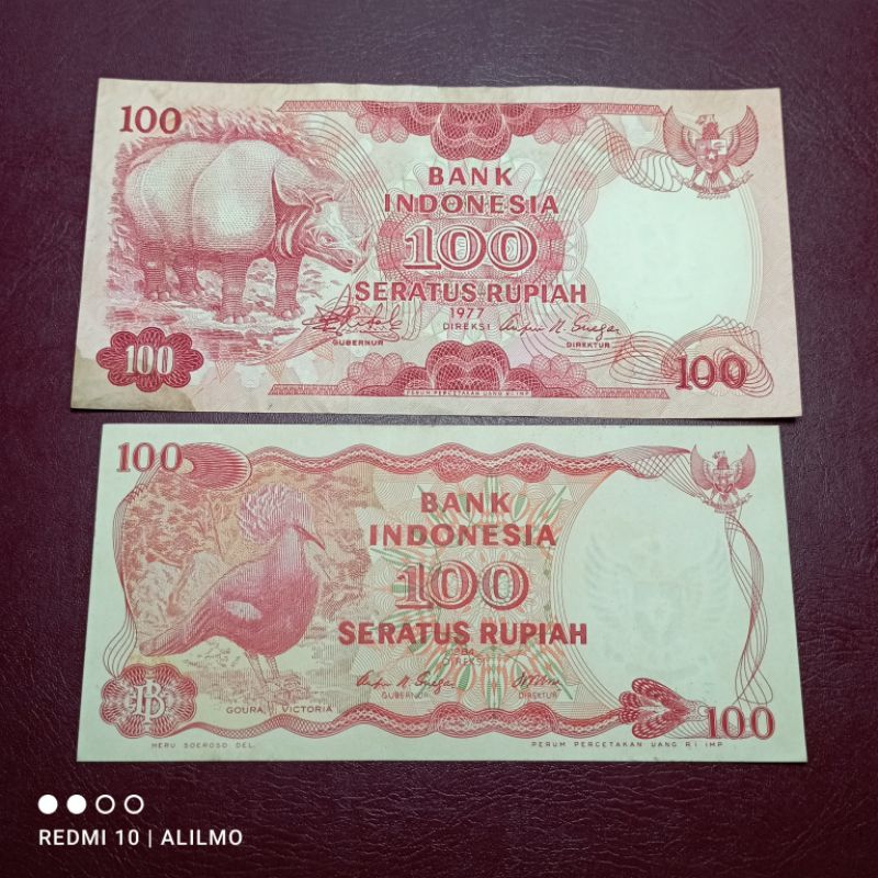 Jual 2 Lembar Uang Kertas Indonesia Variasi 100 Rupiah Seperti Baru ...