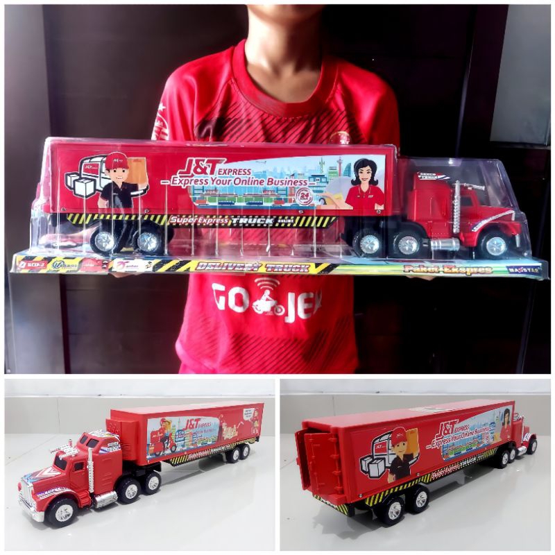 Jual Mainan Truk Kontainer Box Kurir Paket Ekspedisi Petikemas Panjang ...