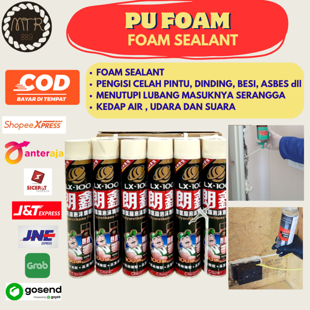 Jual PU Foam Sealant Spray SERBAGUNA / PU Busa Foam Sealant