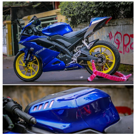 Jual Cover Tanki Model R1 Yamaha R15 V2 Kondom Tangki R15 V2 Biru ...