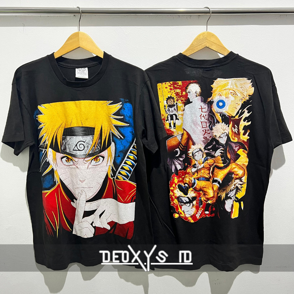 ハ*郎様 NARUTO ヴィンテージ Tシャツ WILD OATS Jual KAOS BOOTLEG VINTAGE TSHIRT TAG WILD OATS OVP NARUTO