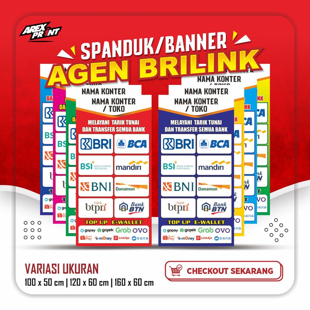 Jual Spanduk / Banner Agen Brilink Banner / Banner Transfer Bank Custom ...