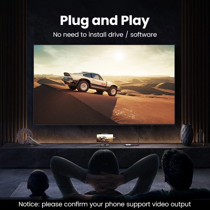 UGREEN Kabel USB Type C To HDMI TV Proyektor Converter For Laptop 4K 60Hz Adapter