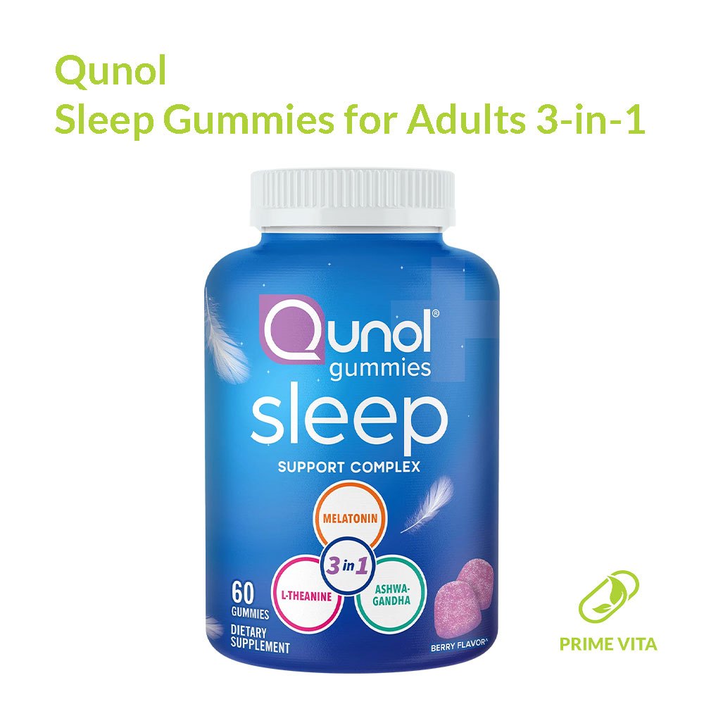 Jual Qunol Sleep Gummies for Adults 3-in-1 Melatonin Gummies Suplemen ...