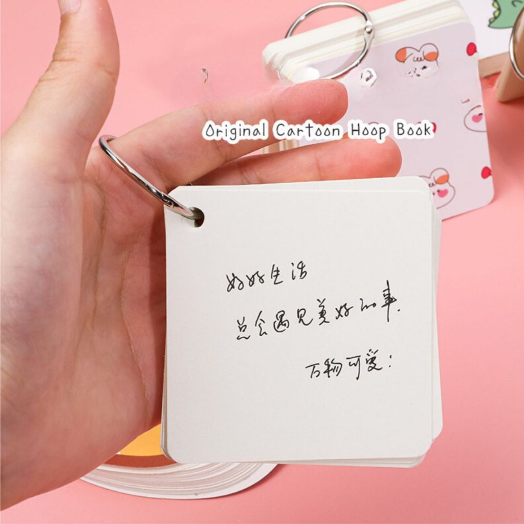 Jual MK603 Buku Notebook Mini Sticky Note Ring Loose Leaf book 1 ...