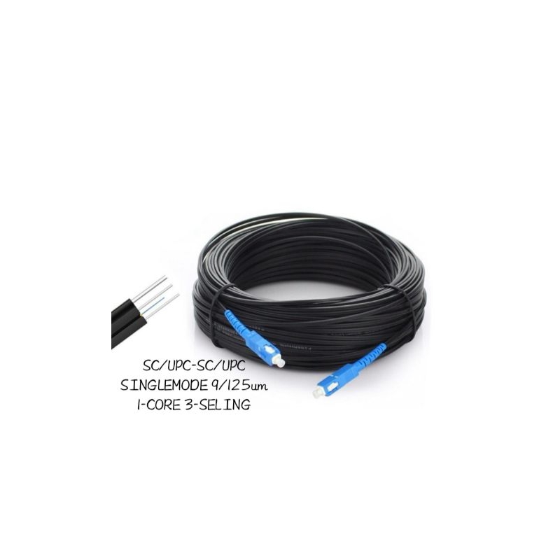 Jual precon sc-sc-upc singlemode 1 core steel wire 220 meter kabel ...
