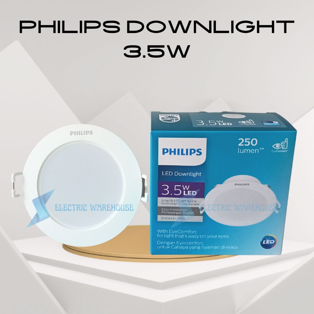 Jual PHILIPS LAMPU DOWNLIGHT LED ERIDANI PUTIH / KUNING 3.5 W 3,5 WATT ...