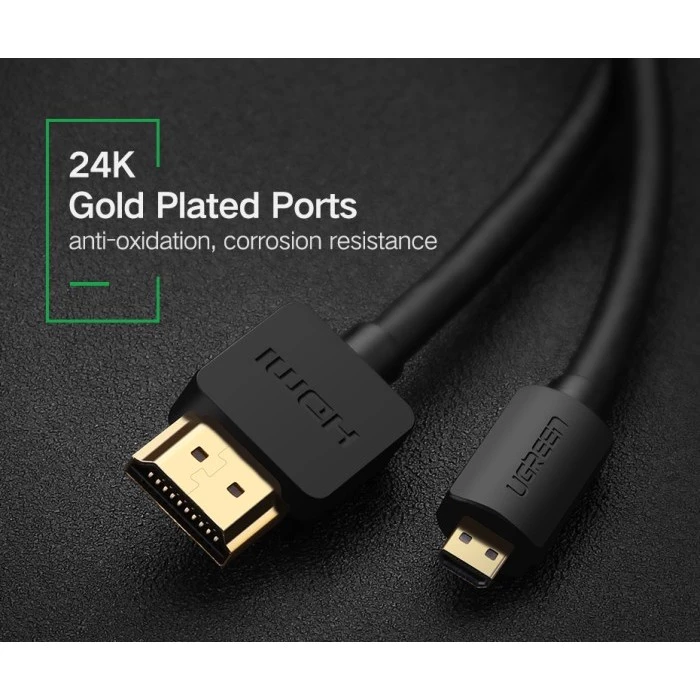 UGREEN Kabel Micro HDMI To HDMI Support HD 4K Audio Video SYNC