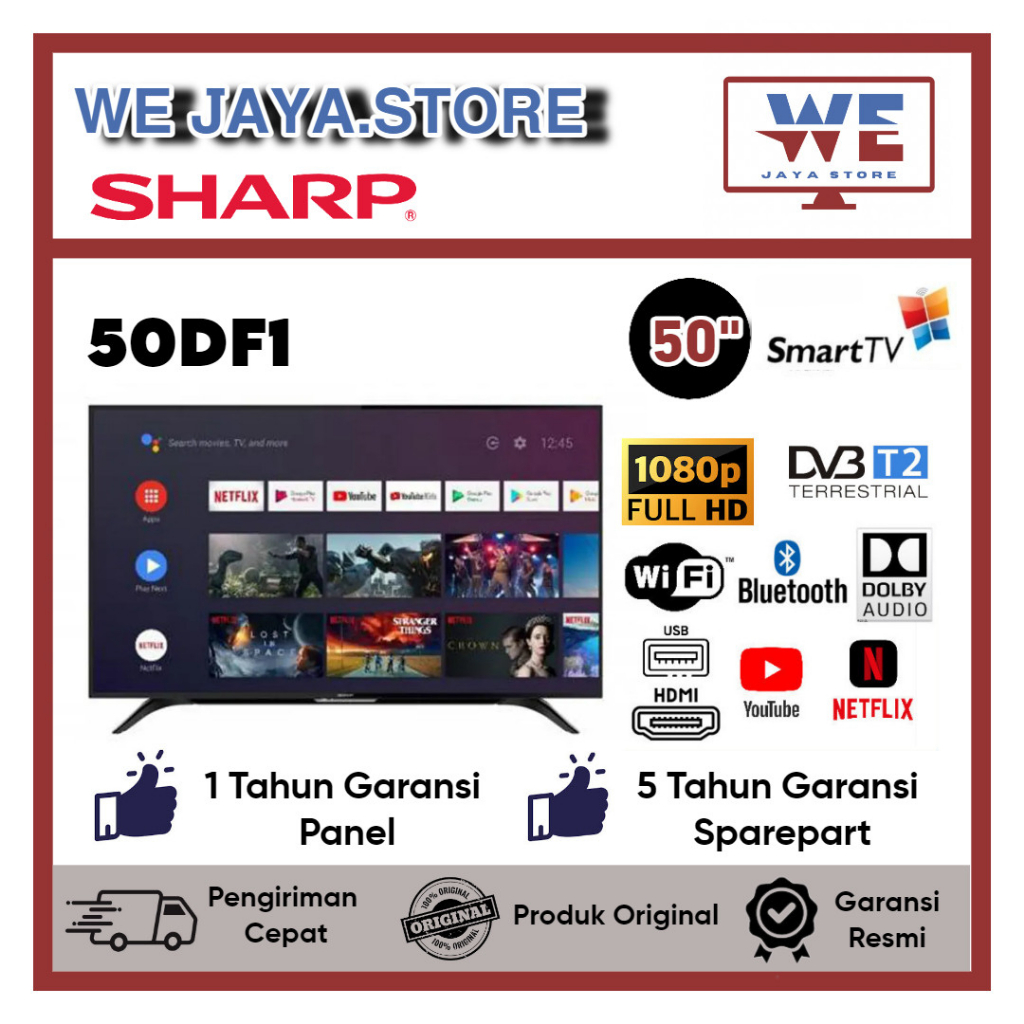 Jual TV LED Sharp Smart 50DF1 LED Sharp 50 Inch Smart TV Sharp Shopee