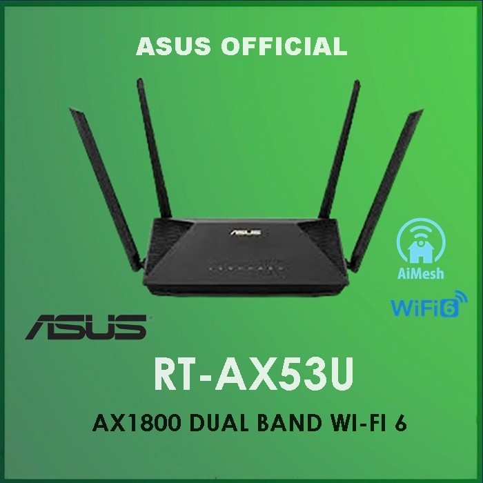 Jual ASUS RT-AX53U AX1800 Dual Band WiFi 6 Wireless Router AiMesh - RT ...