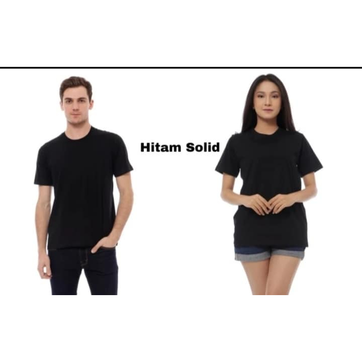 Jual ( semi katun combed 24s ) Kaos Oblong Polos Lengan Pendek Hitam