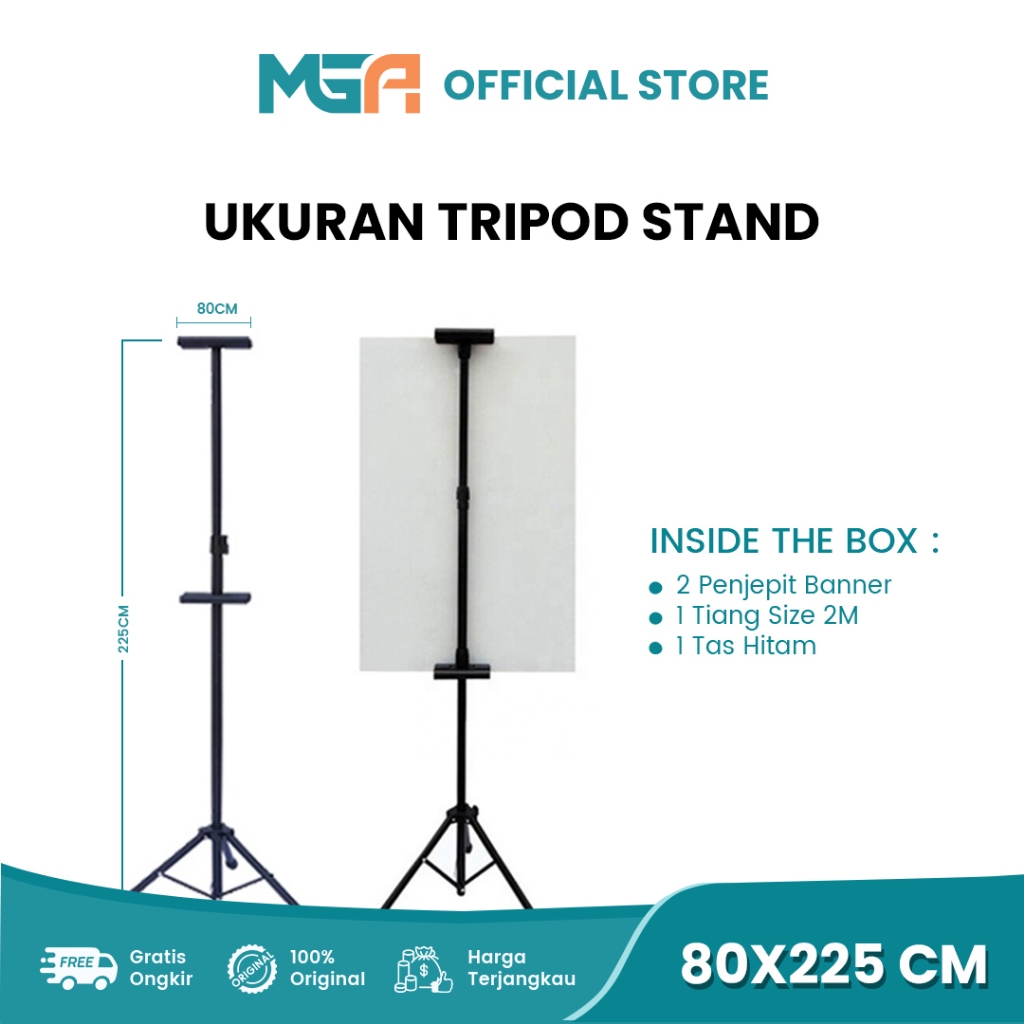 Jual Tripod Banner Tripod Stand Banner Tripod Banner Sisi Display Shopee Indonesia