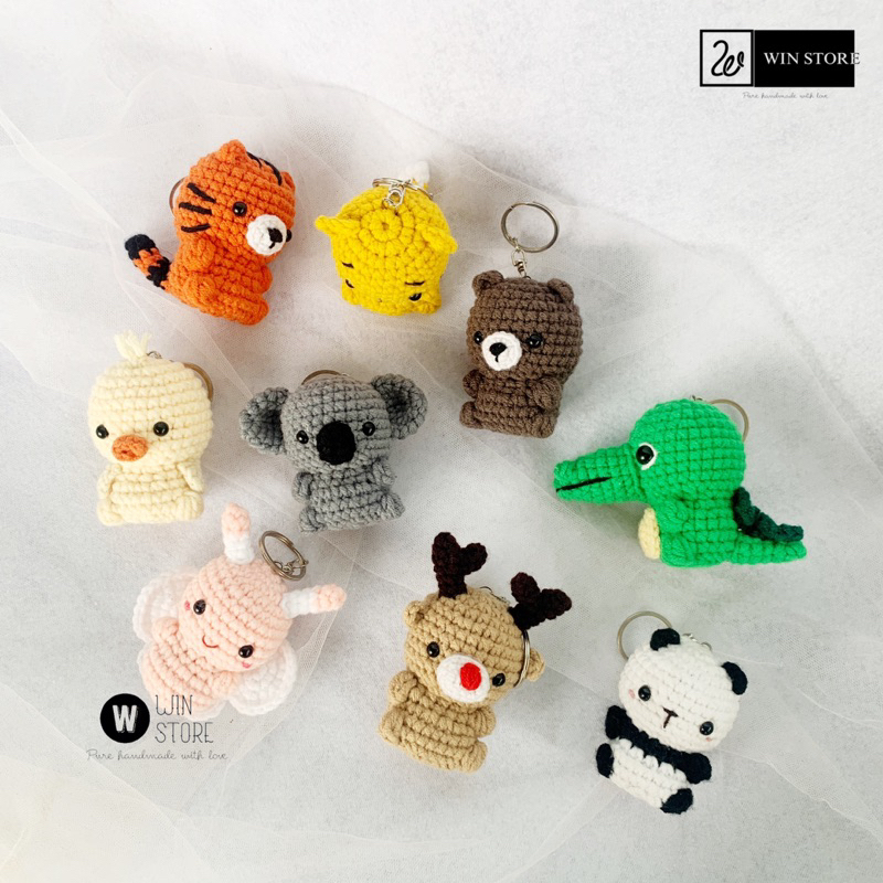 Jual NETCHIGURUMI Boneka rajut Crochet charm keychain mini series ...