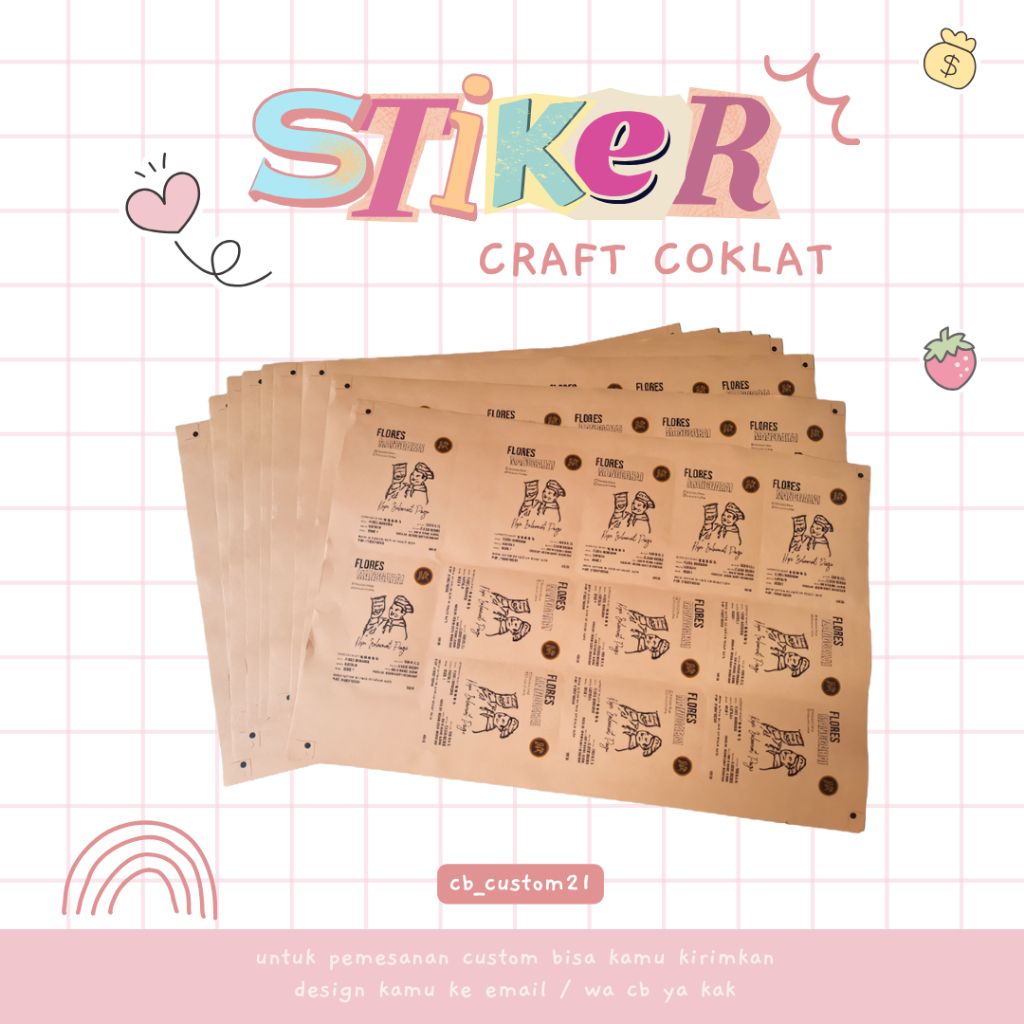 Jual Stiker Craft Coklat ( Sehari Jadi ) | Shopee Indonesia