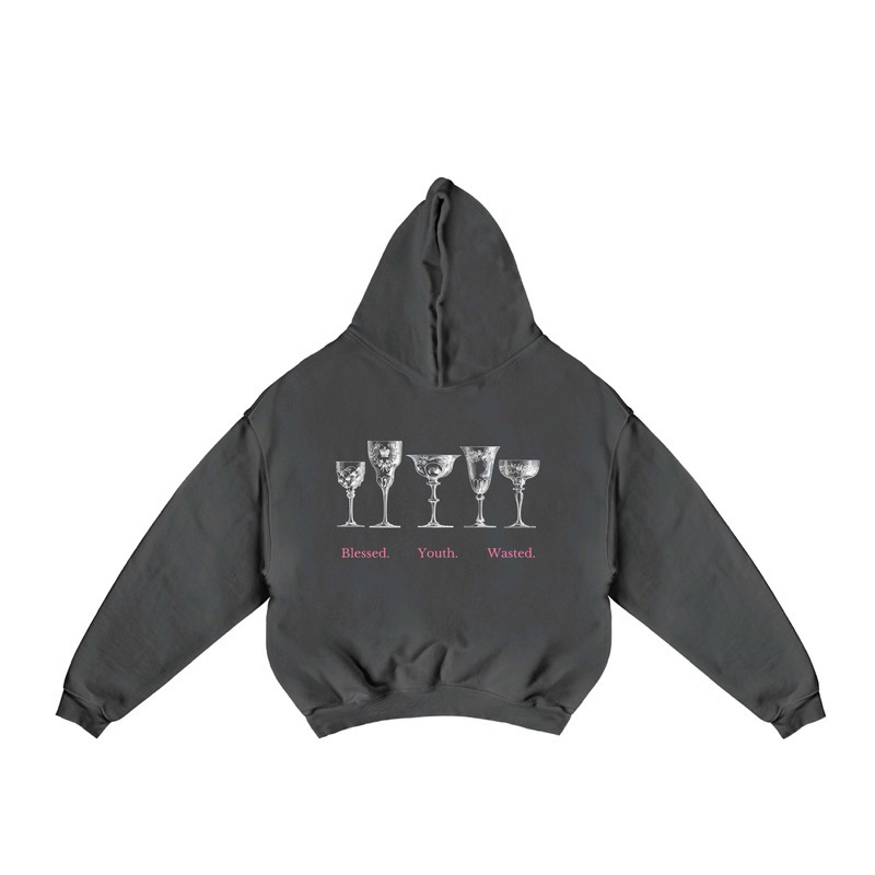Jual Praedae Studio - grey boxy oversized hoodie / purple oversized t ...