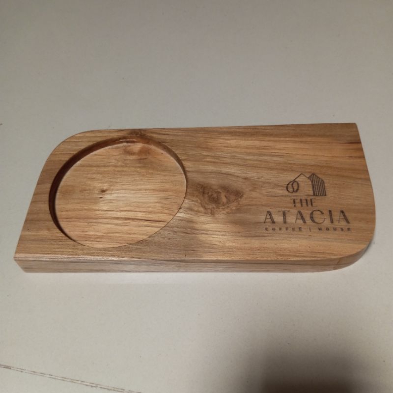 Jual Tatakan Cangkir Gelas Kopi 11x22cm Nampan Kayu Wooden Coaster Tray Shopee Indonesia 1917